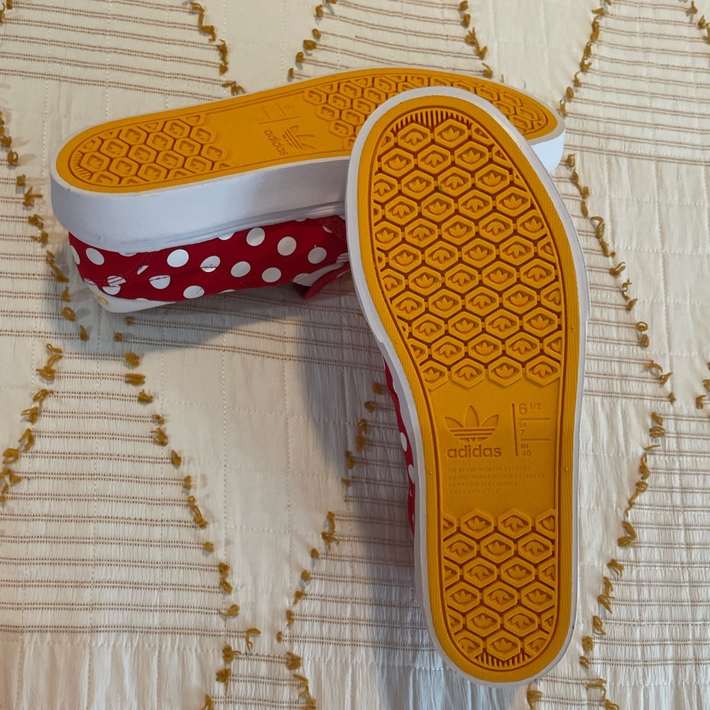 Disney Red and White Polka Dot Slip-On Sneakers - Picture 7 of 10